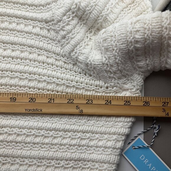 New Draper James XXL Cream Button Cardigan Cotton Lady Like Old Money - Picture 9 of 12